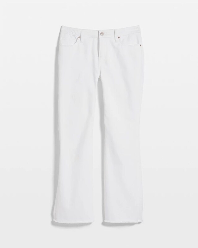 No-Stain Girlfriend Frayed Flared Jeans - image 5